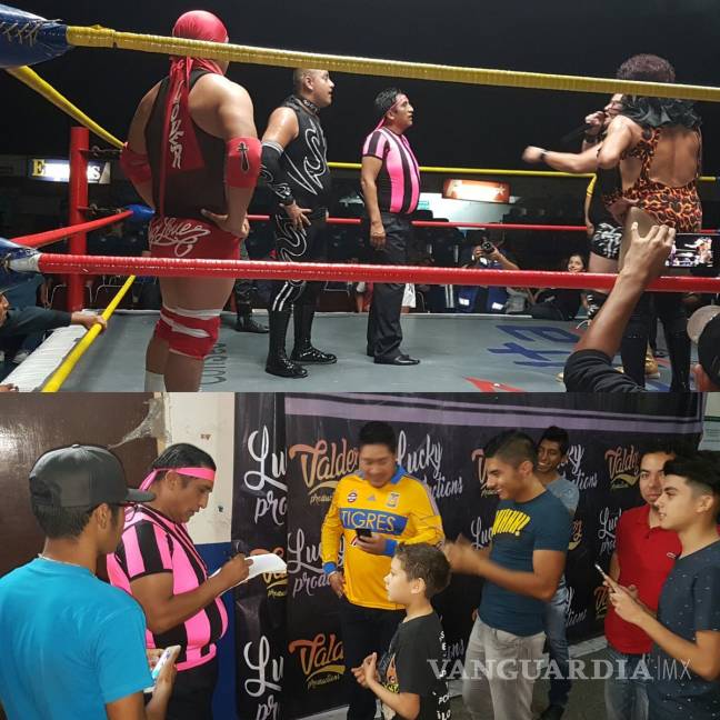 $!'Lady Wuuu' se convirtió en referee en Monterrey