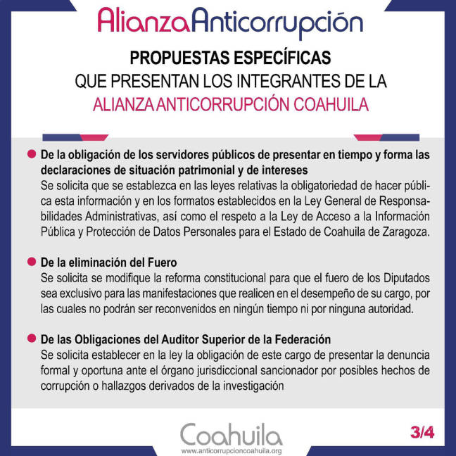 $!Presentan ciudadanos coahuilenses propuestas para el Sistema Estatal Anticorrupción