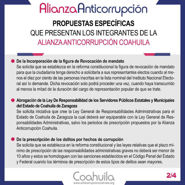 $!Presentan ciudadanos coahuilenses propuestas para el Sistema Estatal Anticorrupción