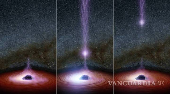 $!NASA capta impresionante explosión de energía salir de hoyo negro
