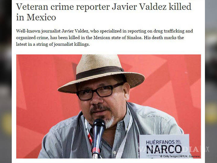 $!Medios internacionales repudian el asesinato de Javier Valdez