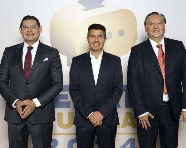 El debate entre los candidatos a la gubernatura de Puebla estuvo lleno de alusiones al exgobernador Mario Marín