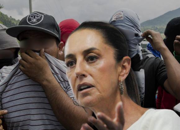 (IMAGEN ILUSTRATIVA) Sujetos encapuchados interceptan a Claudia Sheinbaum en su recorrido por Chiapas: ‘Vea el desastre que es Comalapa’, le recriminan y piden seguridad.