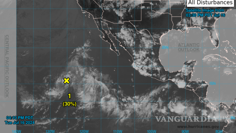 Advierten formación de ciclón tropical en el Océano Pacífico cerca de