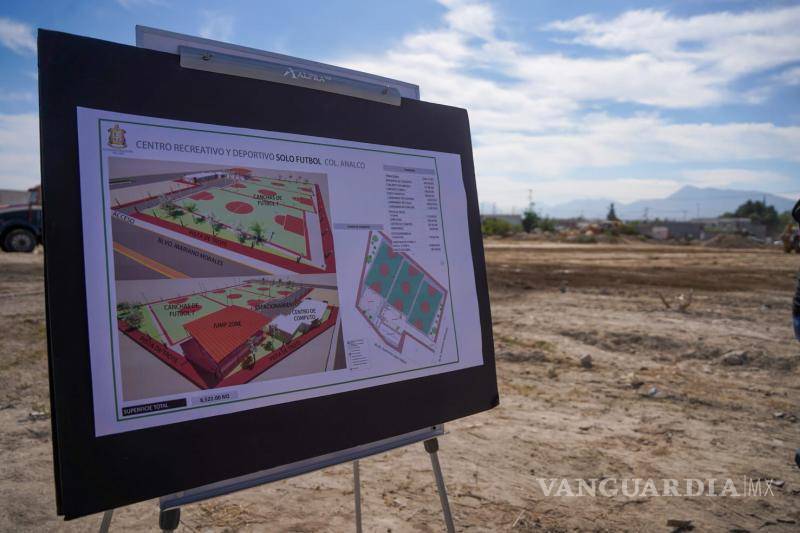 $!El terreno de 8 mil 522 metros cuadrados albergará campos de fútbol 7 con pasto sintético y zonas de recreación.