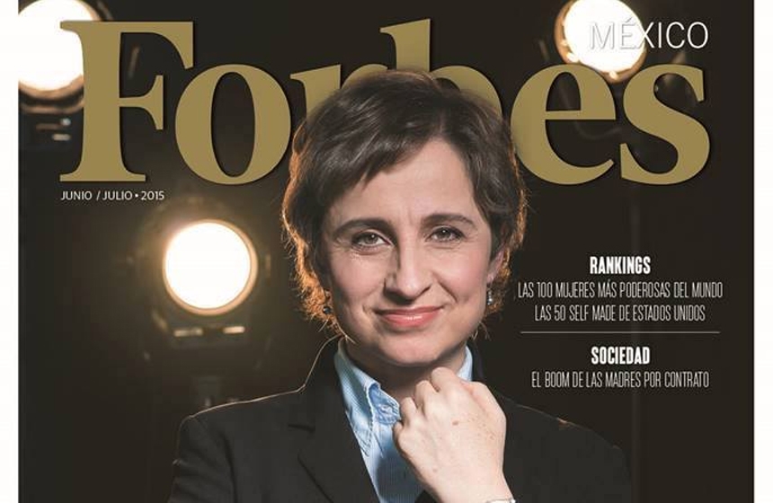 Aristegui aparece en portada de Forbes como una de las mujeres más