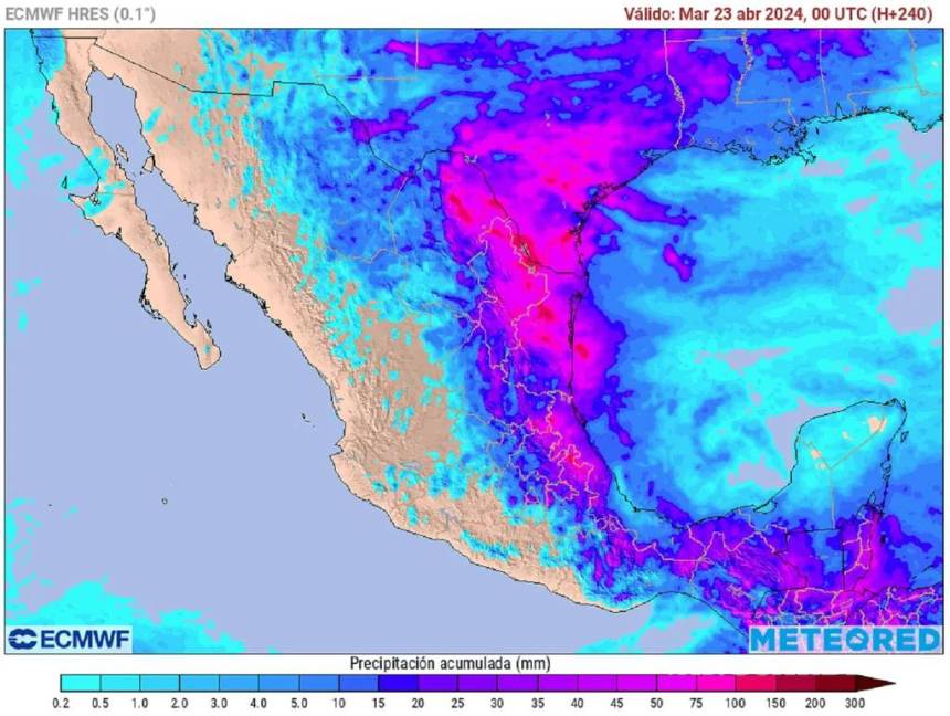 $!Temporal lluvioso podría desarrollarse en estados del noreste, oriente, centro y sureste próxima semana.