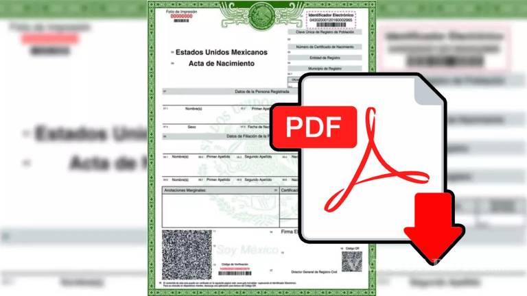 Puedo descargar mi acta de nacimiento certificada en PDF así de