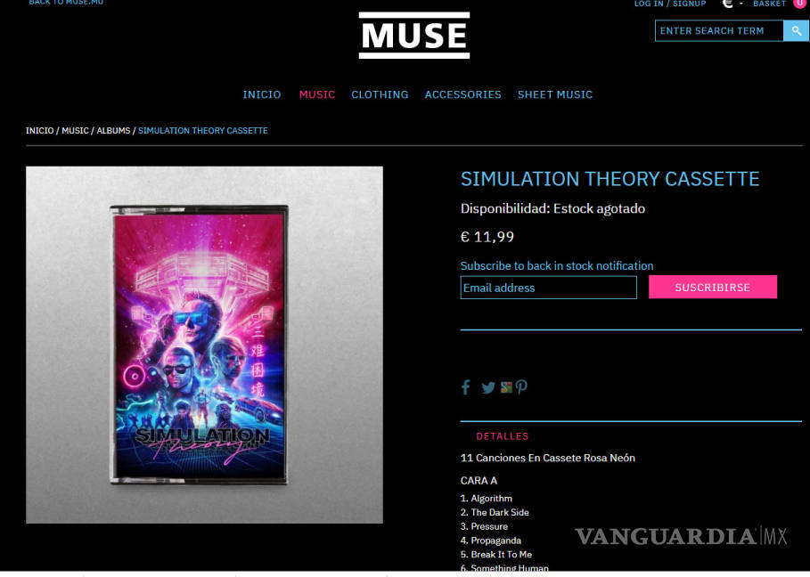 $!La banda británica Muse vende su álbum 'Simulation Theory' en formato casette