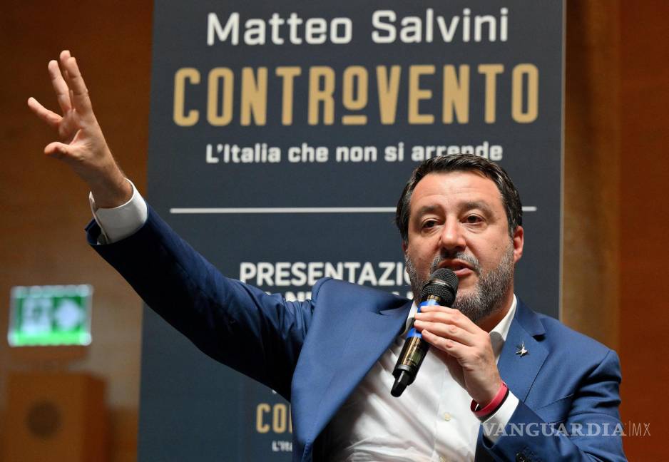 $!El viceprimer ministro italiano, ministro de Infraestructuras y líder del partido italiano de extrema derecha Liga (Lega), Matteo Salvini en Roma.