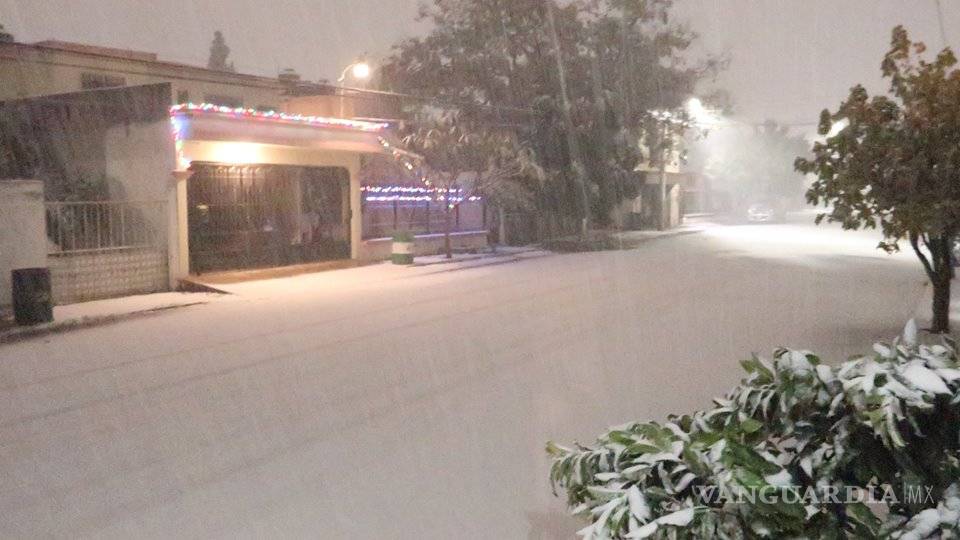 $!Cae nevada en Monclova, Coahuila