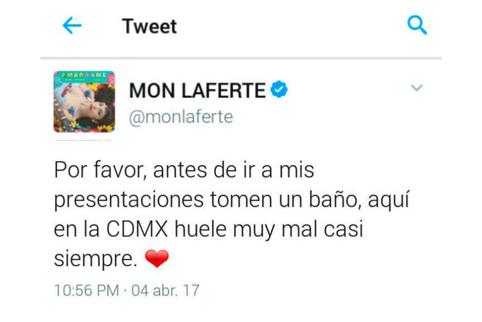 $!Mon Laferte niega insultos contra fans