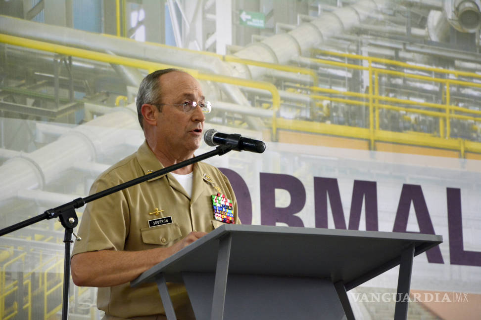$!Secretario de Marina inaugura Planta de Normalizado de Placa en AHMSA
