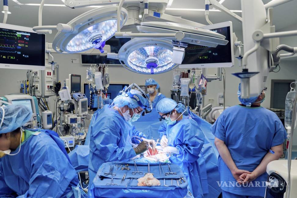 $!En esta fotografía proporcionada por NYU Langone Health, los cirujanos operan a Lisa Pisano en el hospital de Nueva York.