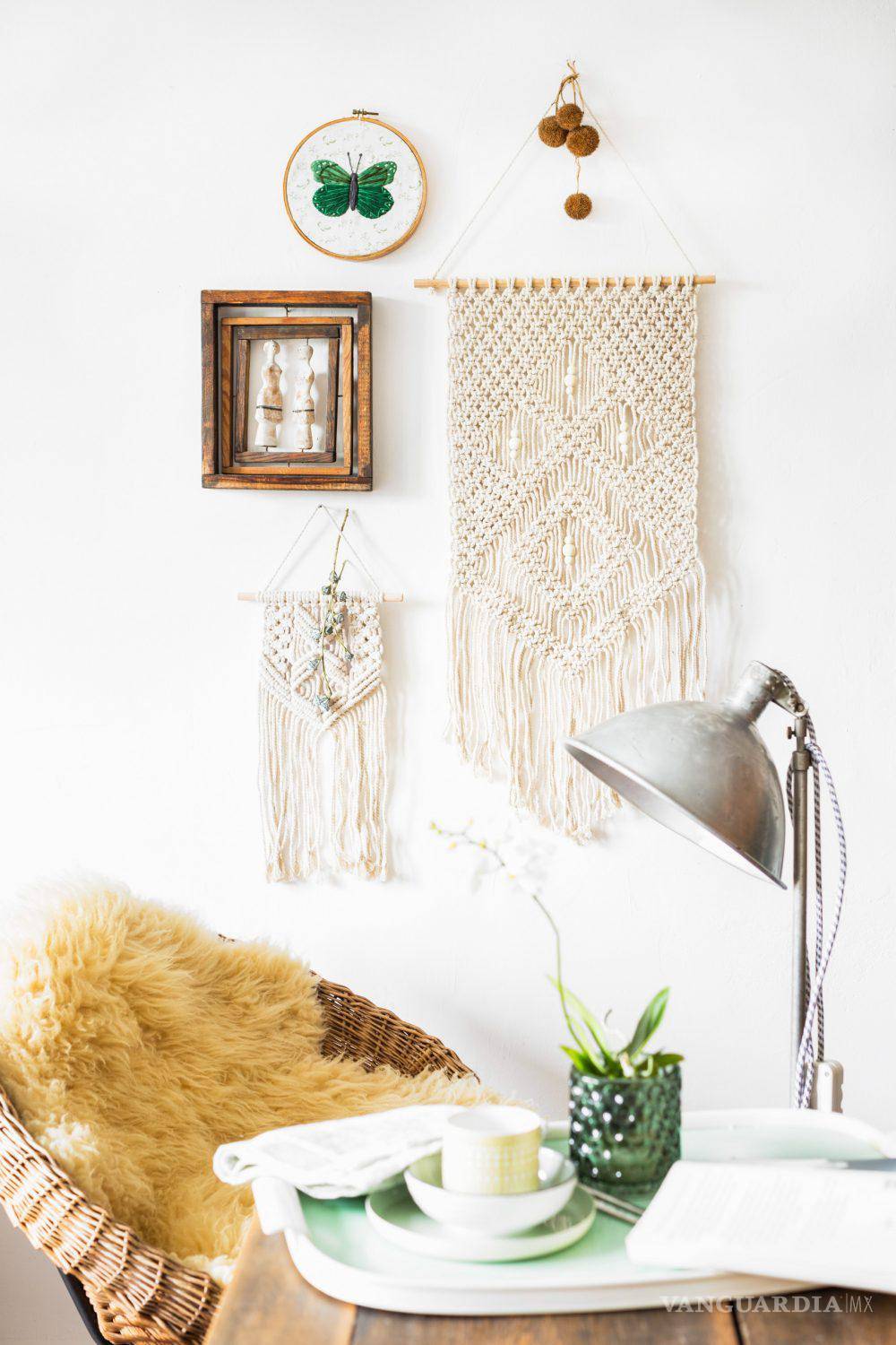 $!Los colgantes de pared de macramé son un must para conseguir ese aire rústico y acogedor, ya sea como cabecera de tu cama o tapiz.