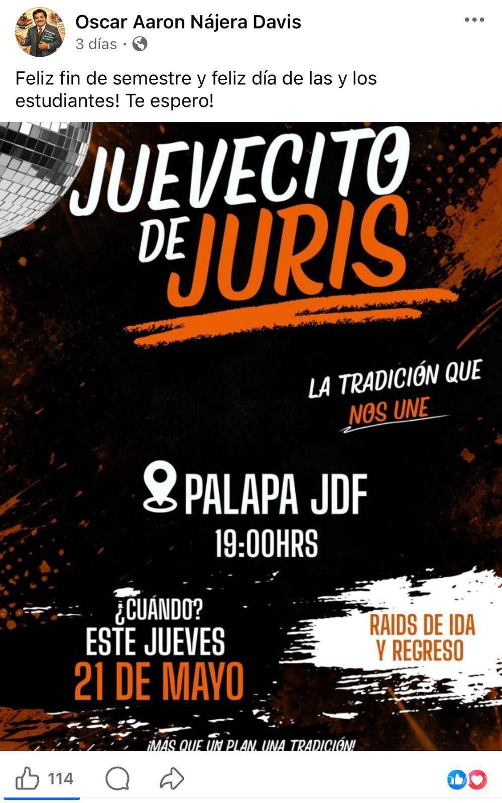 $!La más reciente reunión se llevó a cabo en una palapa al norte de la ciudad con motivo del Día del Estudiante, donde, según la invitación difundida, se ofreció transporte para los asistentes.