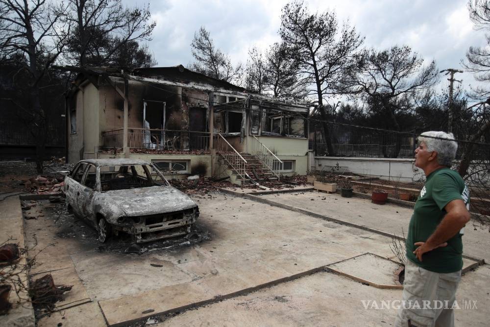 $!Incendio en Grecia deja luto nacional por decreto, van 74 víctimas al día de hoy