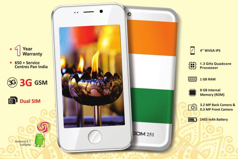 $!Freedom 251: El smartphone más barato del mundo, por menos de 4 dólares