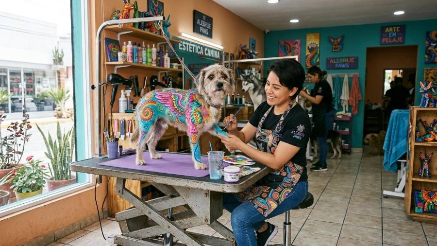 El ‘grooming fantasía’ permite a los perros lucir un aspecto festivo en Halloween y Día de Muertos sin la incomodidad de usar ropa o accesorios ajustados.