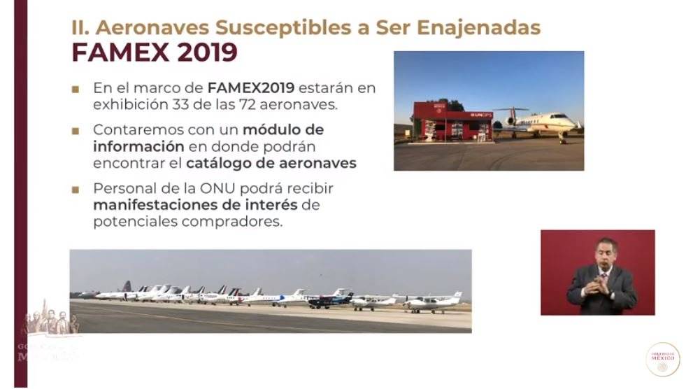 $!A la venta 72 aeronaves de Pemex, Sedena, Conagua y FGR: Jorge Mendoza