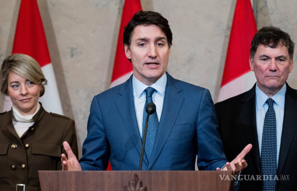 $!El primer ministro canadiense, Justin Trudeau durante una conferencia de prensa sobre los nuevos aranceles impuestos por EU a los productos canadienses.