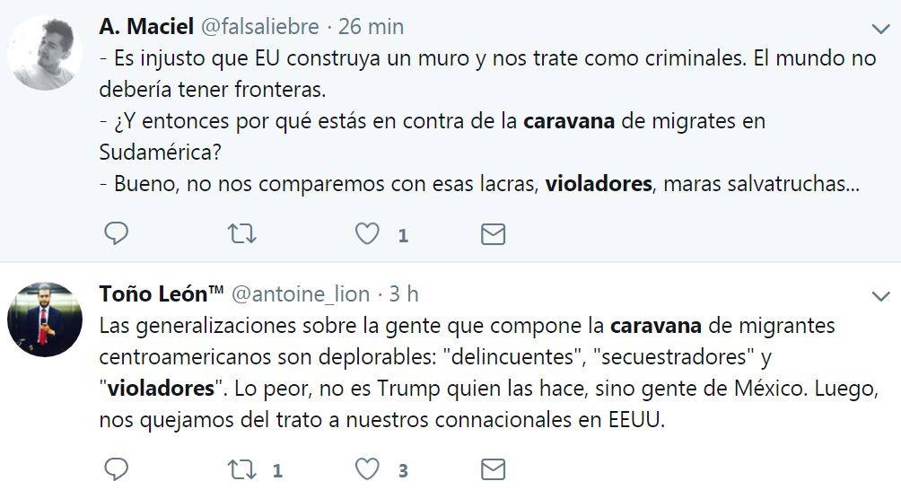$!Mexicanos reaccionan en redes con comentarios xenófobos y racistas ante caravana migrante