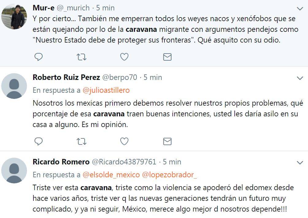 $!Mexicanos reaccionan en redes con comentarios xenófobos y racistas ante caravana migrante