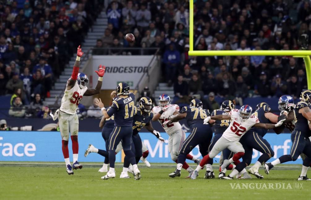 $!Giants se impuso a Rams con gran actuación de la defensiva