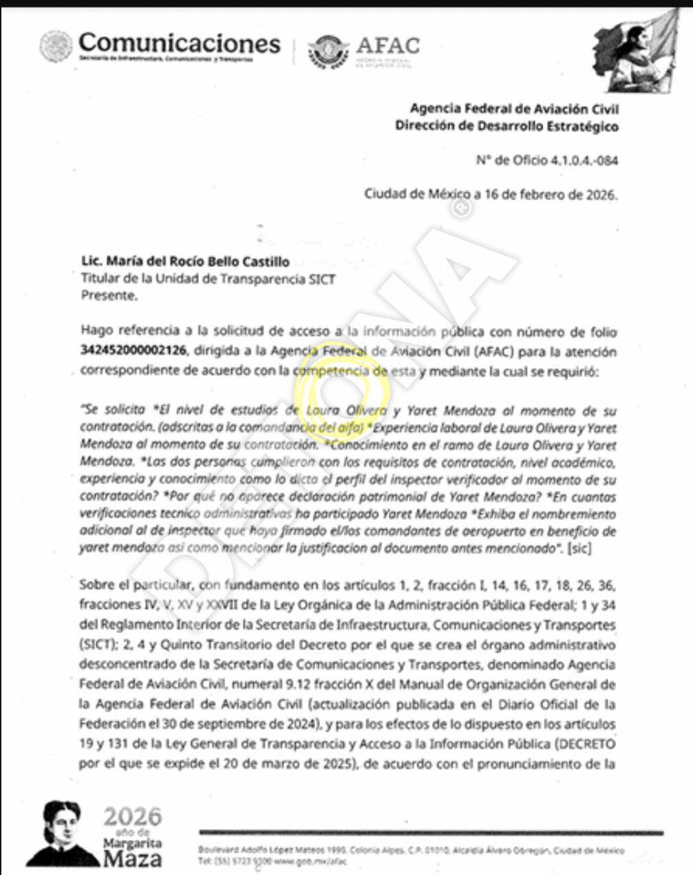 $!Comunicado de prensa de la Secretaría del Transporte.