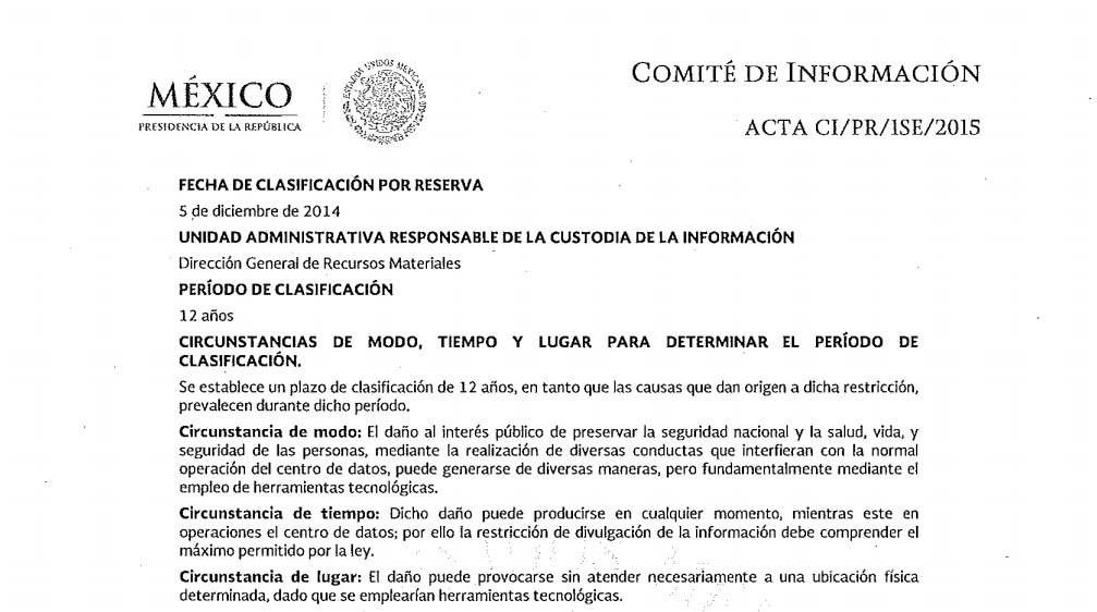 $!Peña Nieto paga 128 mdp por centro de datos a empresa cuyos dueños son un misterio... y congela datos