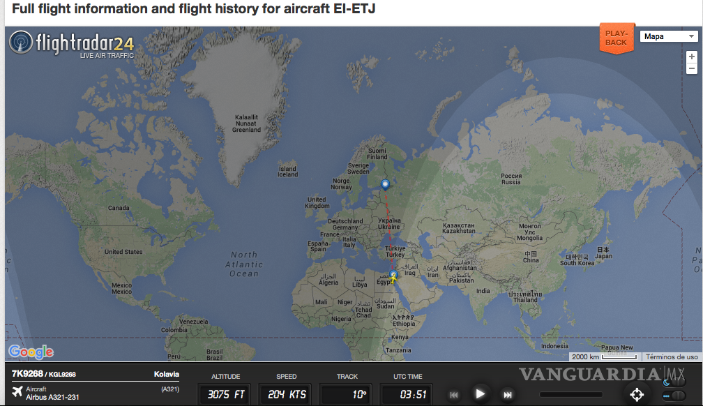 Putin ordena investigación del accidente de avión en Egipto