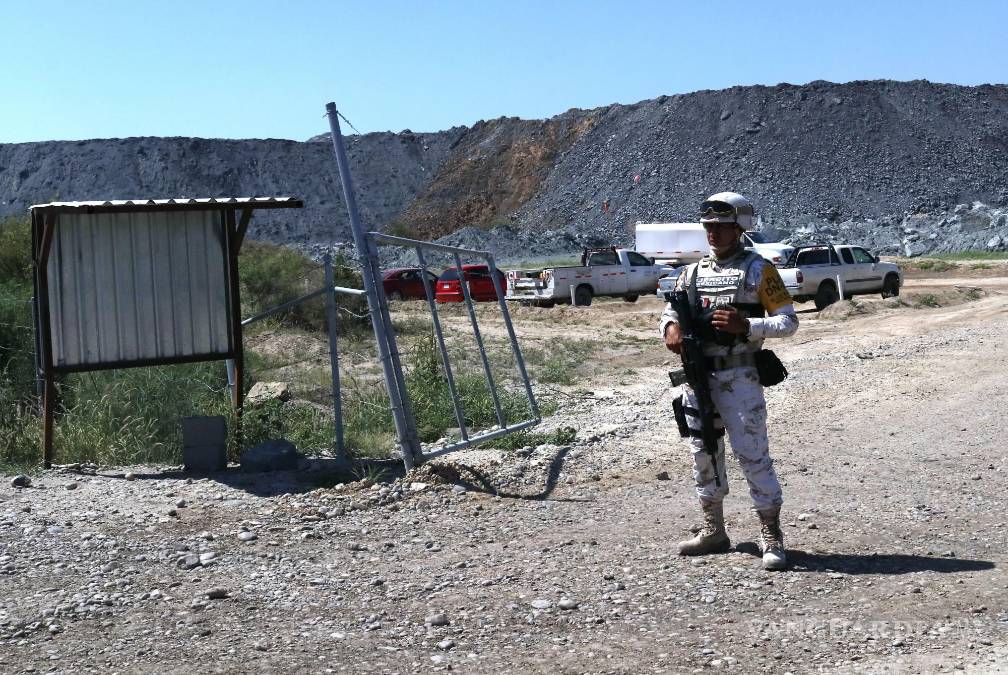 $!La mina fue asegurada por personal de distintas corporaciones de seguridad.