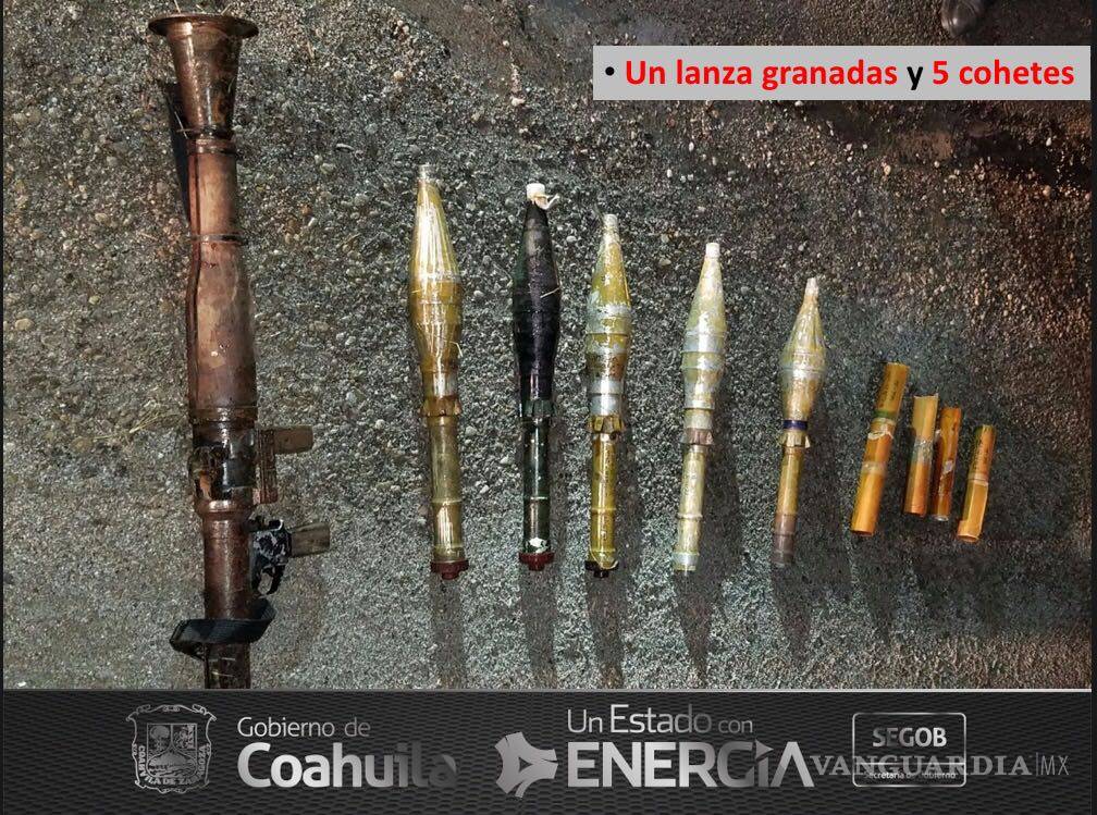 $!Aseguran pesado arsenal y droga en Piedras Negras