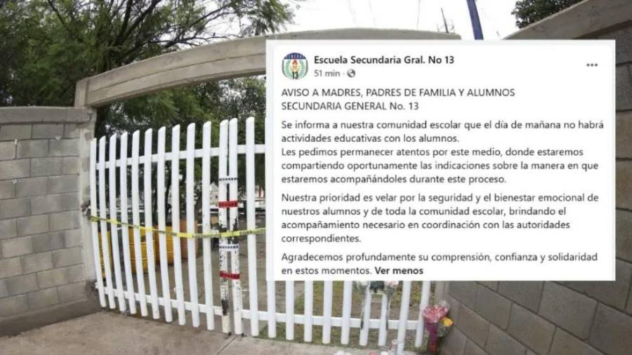 El plantel permanece cerrado a dos semanas del ataque; la comunidad escolar espera condiciones para reanudar las clases presenciales.