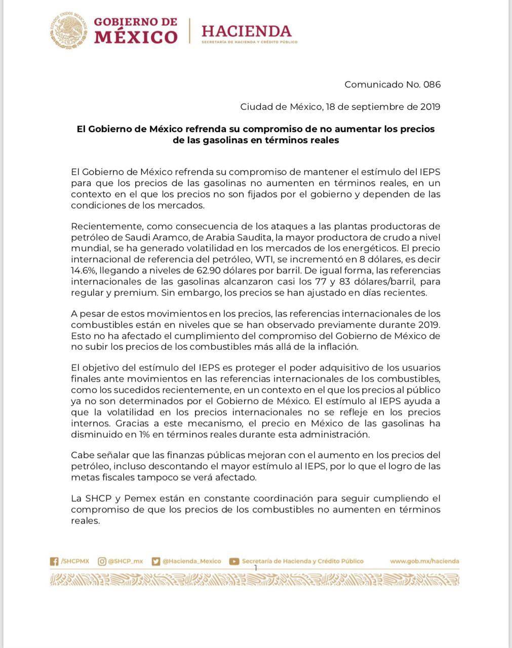 $!Gasolina no subirá de precio pese a alza del petróleo, afirma AMLO