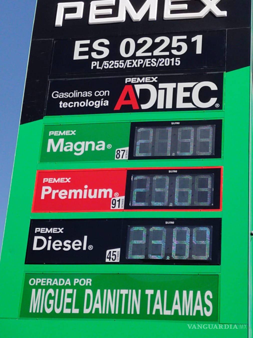 $!Gasolinera Dainitin del bulevar Valdés Sánchez.