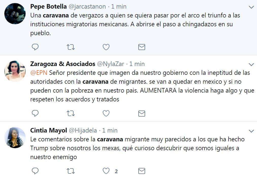 $!Mexicanos reaccionan en redes con comentarios xenófobos y racistas ante caravana migrante