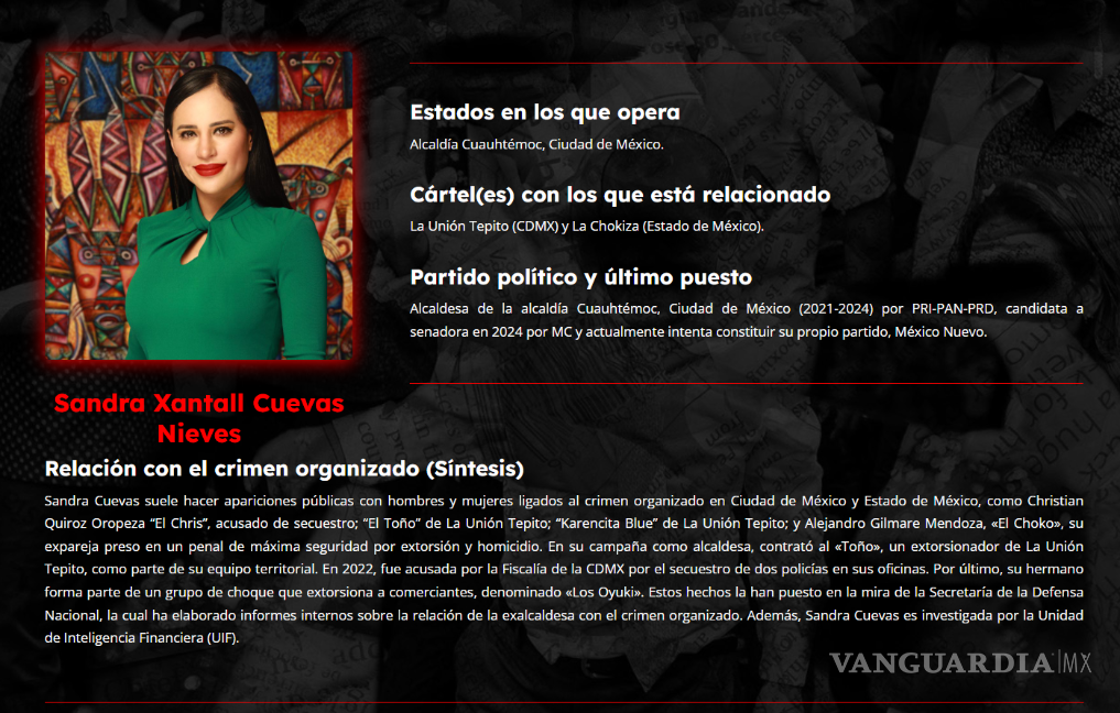 $!Detención de Benoni “N” reaviva señalamientos sobre vínculos de Sandra Cuevas y el crimen organizado