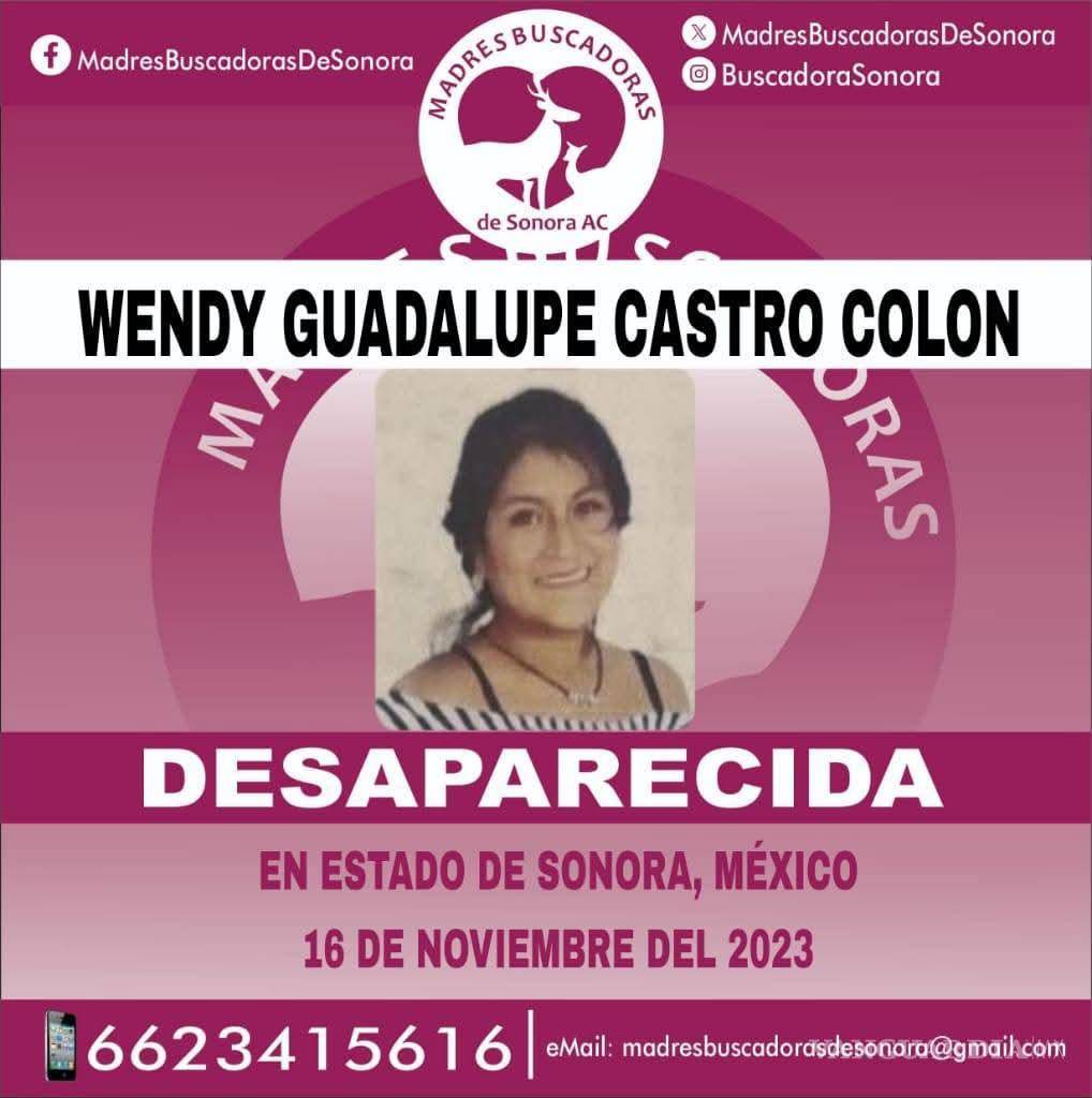 $!Localizan con vida a Wendy Castro en un CERESO de Hermosillo tras años con ficha de búsqueda activa