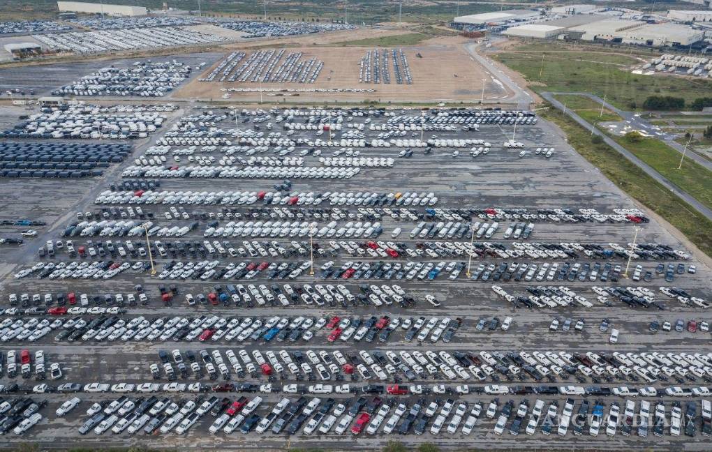 Coahuila: Así lucen miles de autos parados por falta de chips en Saltillo y Ramos Arizpe