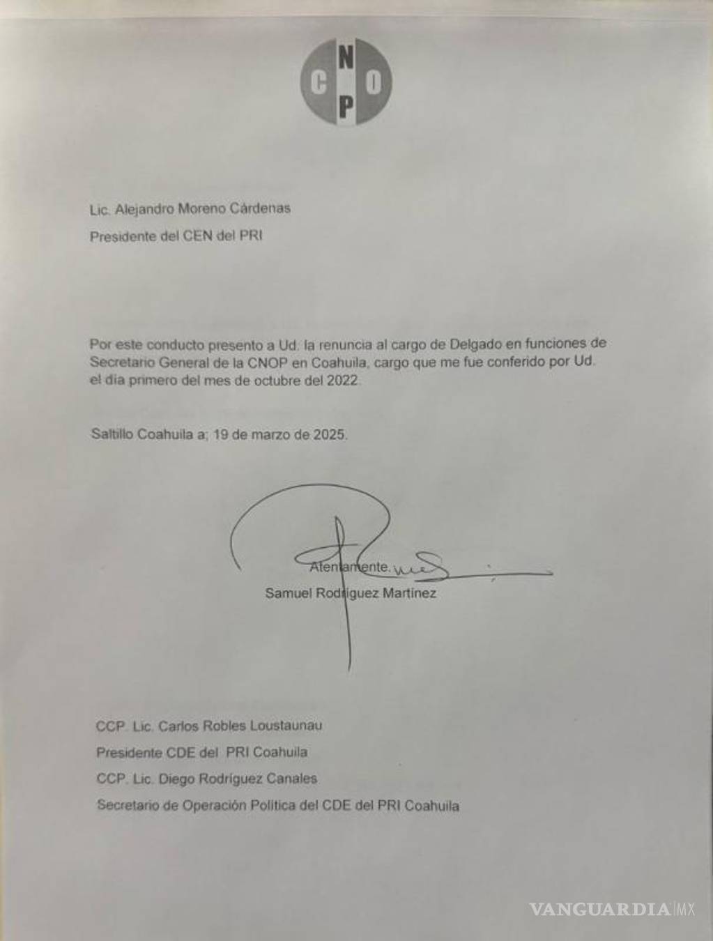$!La renuncia de Rodríguez Martínez se suma a otros cambios importantes en su trayectoria dentro del PRI y la política estatal.