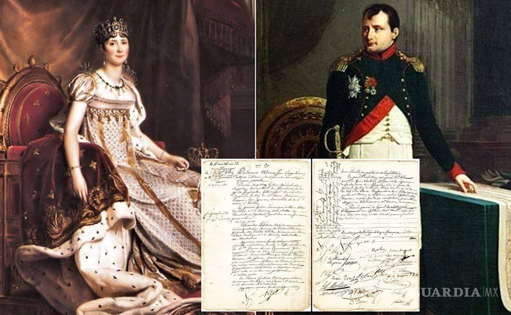 Subastarán en San Valentín el acta nupcial de Napoléon y Josefina