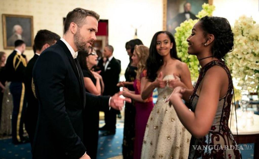 Sasha Obama se pone nerviosa al conversar con Ryan Reynolds