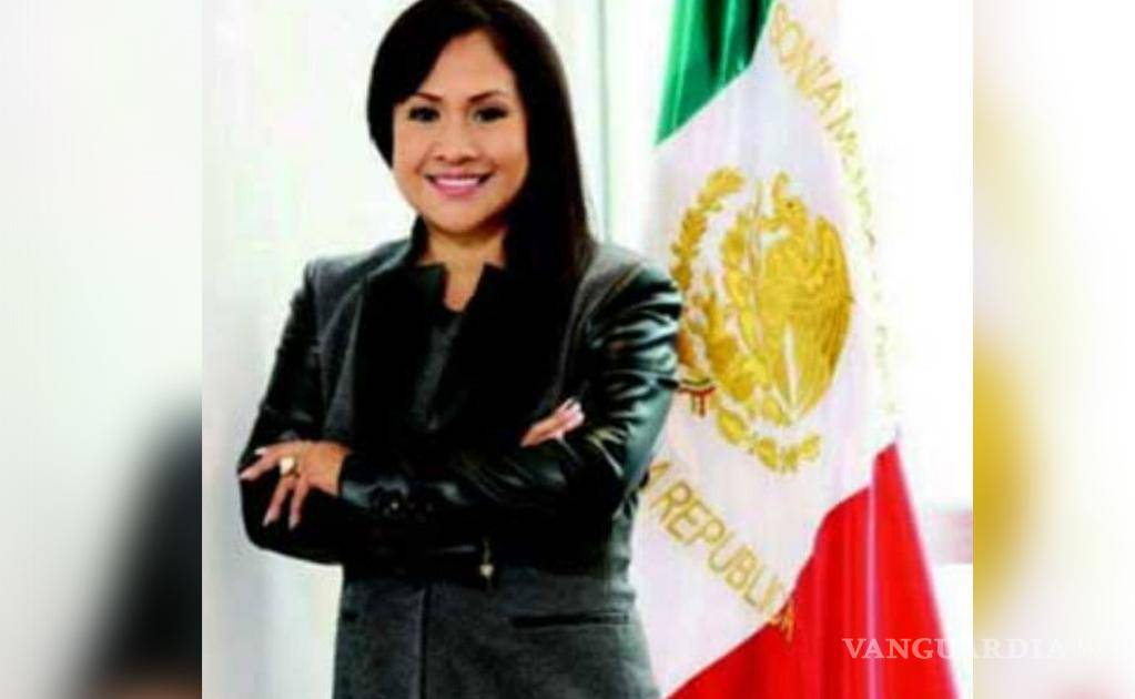 $!Polémica tras nombre de senadora bordado en bandera