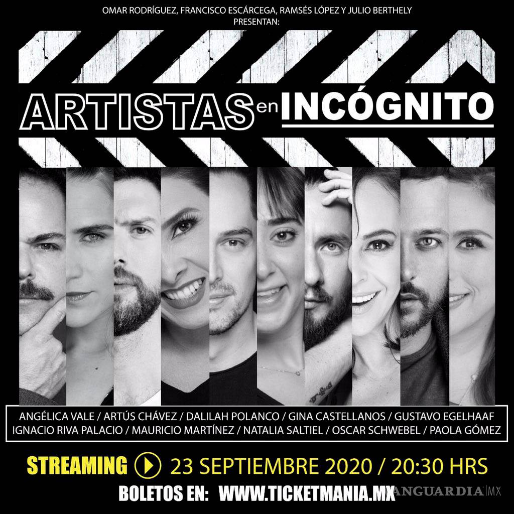 $!'Artistas en Incógnito', un juego colectivo de monólogos en streaming