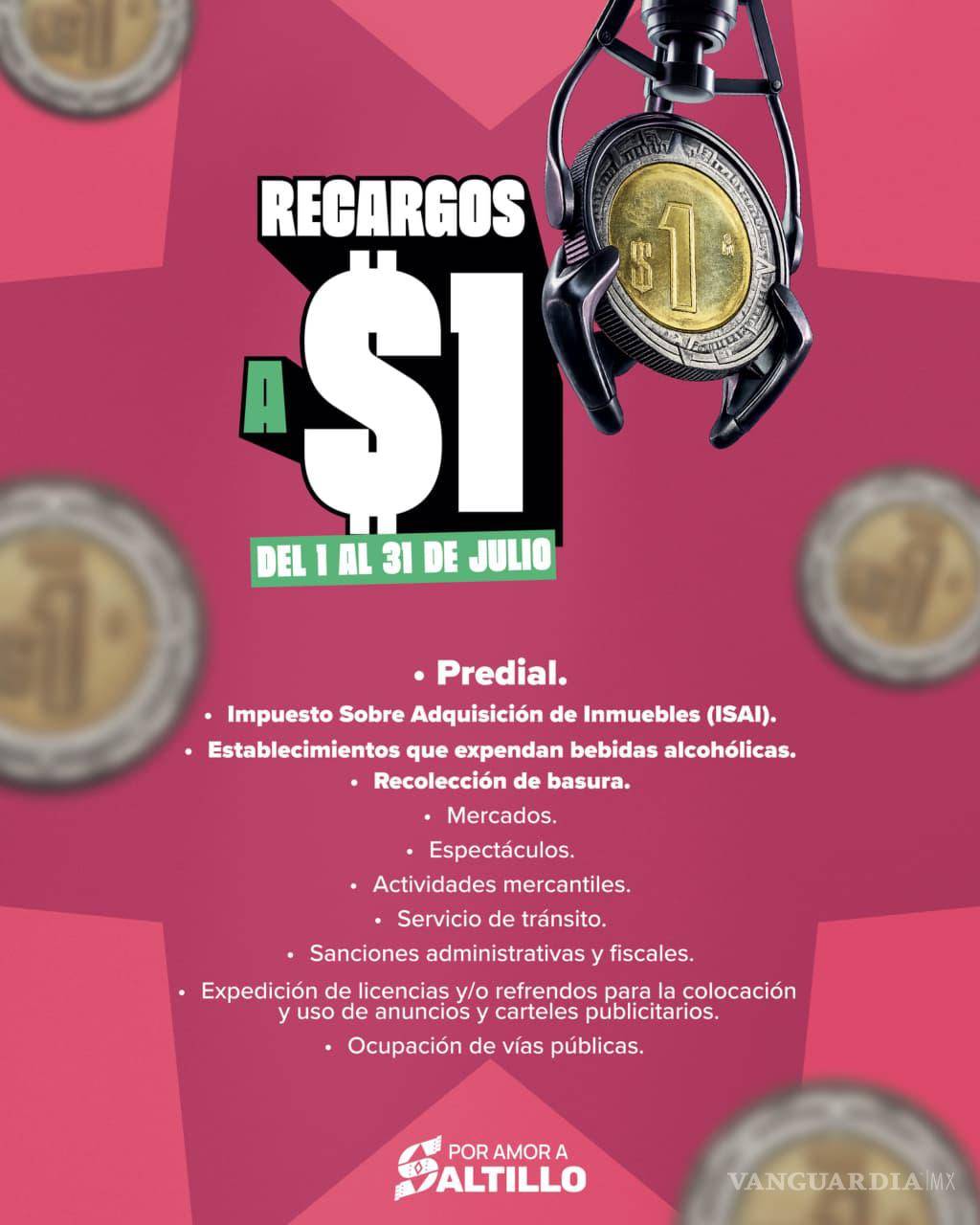 $!¡Aprovecha, Saltillo! Últimos días para pagar recargos en predial a un peso por año