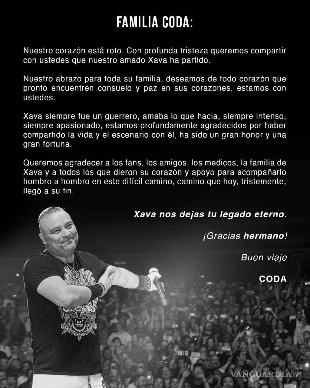 $!¡Aún te aaaaamo!... Fallece Xava Drago, vocalista de Coda, tras luchar contra el cáncer de estómago
