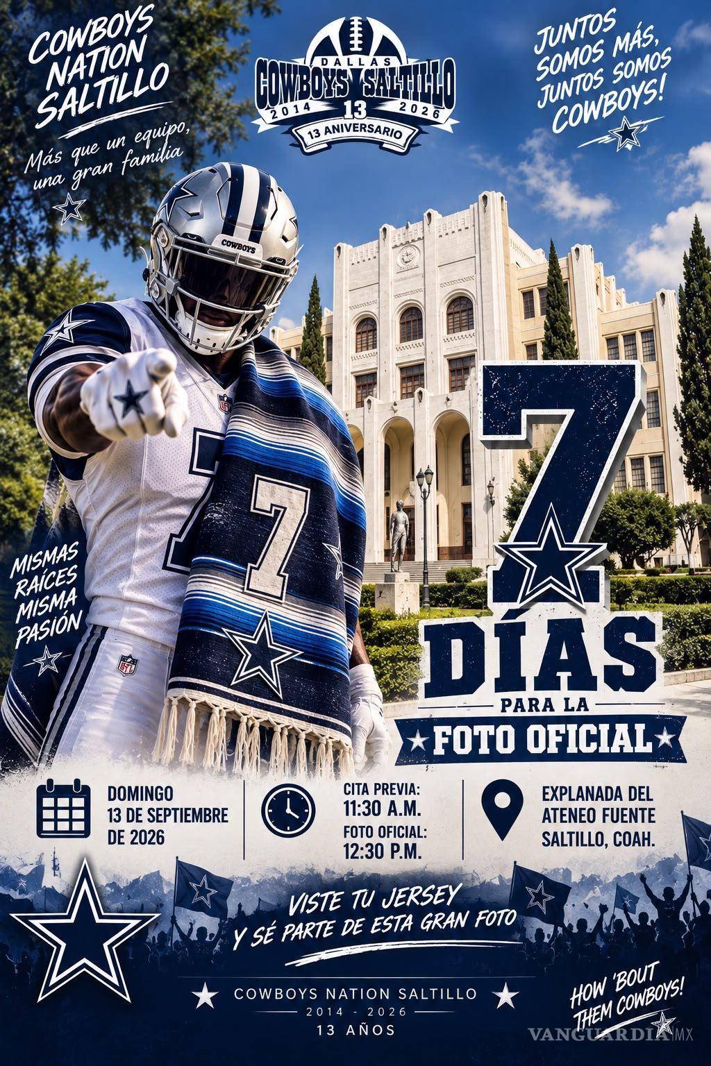 $!Cowboys Nation Saltillo celebrará sus 13 años con una fotografía oficial este domingo 13 de septiembre.