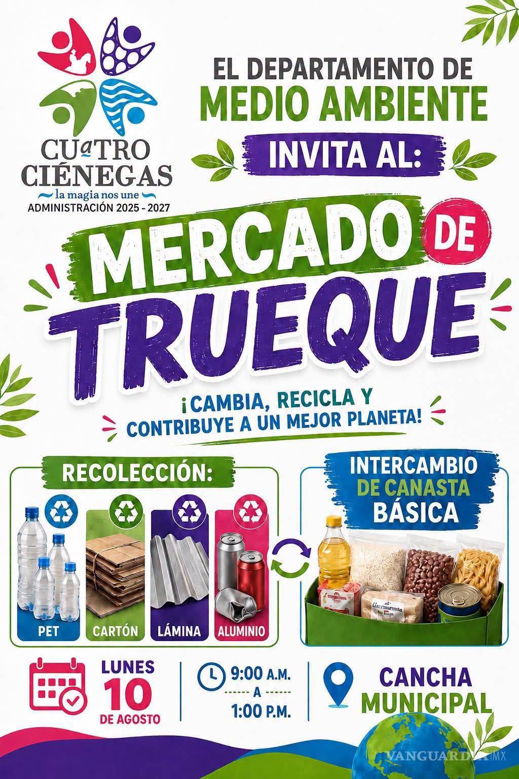 $!La campaña municipal en Cuatro Ciénegas busca reducir desechos y fortalecer la participación ciudadana.