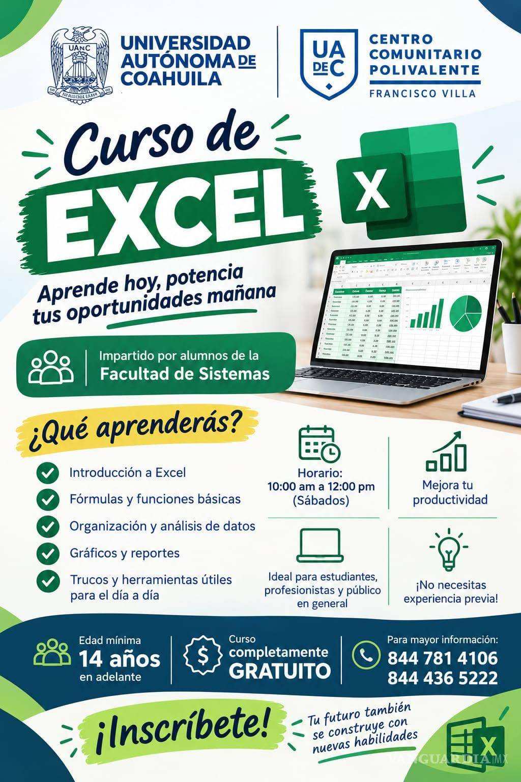 $!Las actividades se realizarán los jueves y sábados en el poniente de Saltillo. Las inscripciones y los informes están disponibles por teléfono.